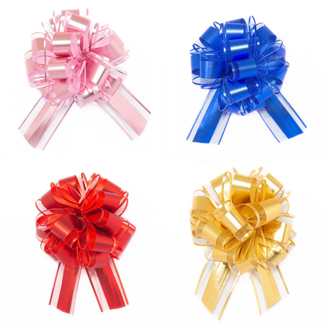 Moño Pom Pom Metálico Mate – Etiquetado