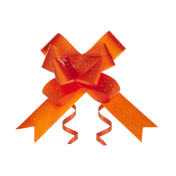 MOÑO MÁGICO HOLOGRAMA FLUORESCENTE NARANJA