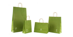 BOLSA DE PAPEL KRAFT VERDE MANZANA