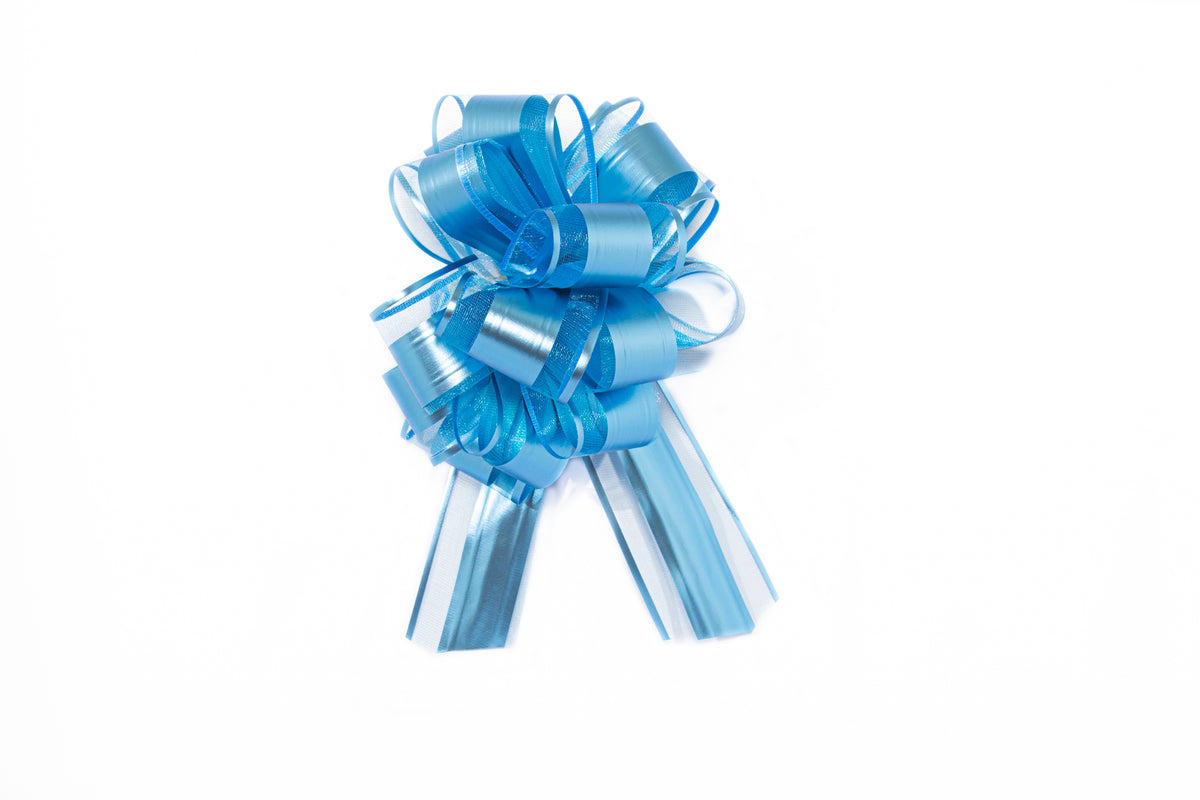 MOÑO POM POM MATE METÁLICO AZUL CIELO – Sedacolors