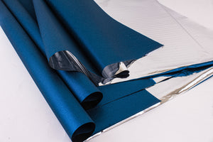 Papel Metálico Gofrado Azul Turquesa