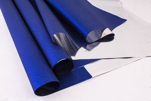 Papel Metálico Gofrado Azul Rey