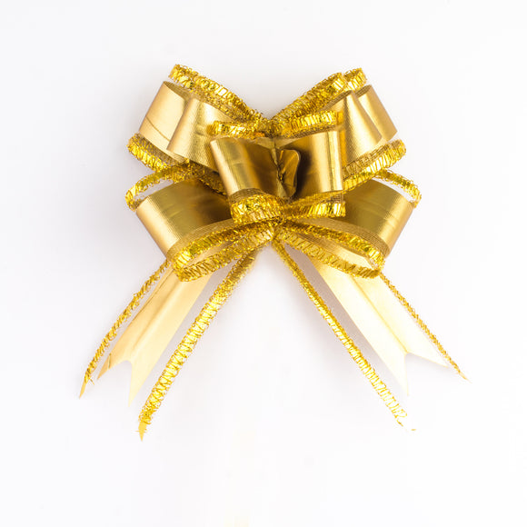 Moño Organza Metálico Mate Edge Oro