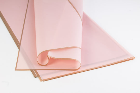 Rose gold edge light foggy paper rose pink (63)