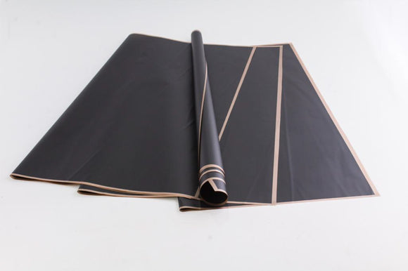 Rose gold edge light foggy paper black (61)